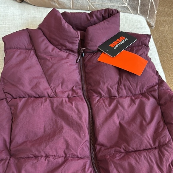 BASS OUTDOOR Women’s Puffer Vest – Quilted Gilet With Front Zipper, FIG Large - Picture 5 of 8